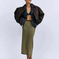 Love Stories Sheer Mia Skirt in Green Love Stories Skirt Cardigan Set
