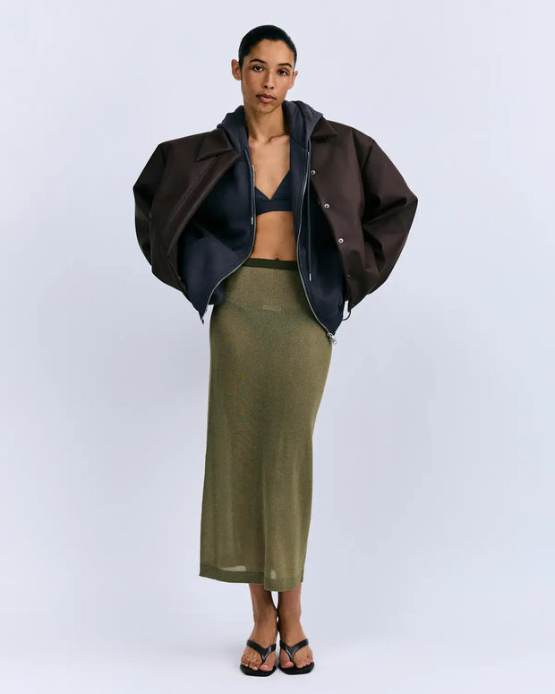 Love Stories Sheer Mia Skirt in Green Love Stories Skirt Cardigan Set