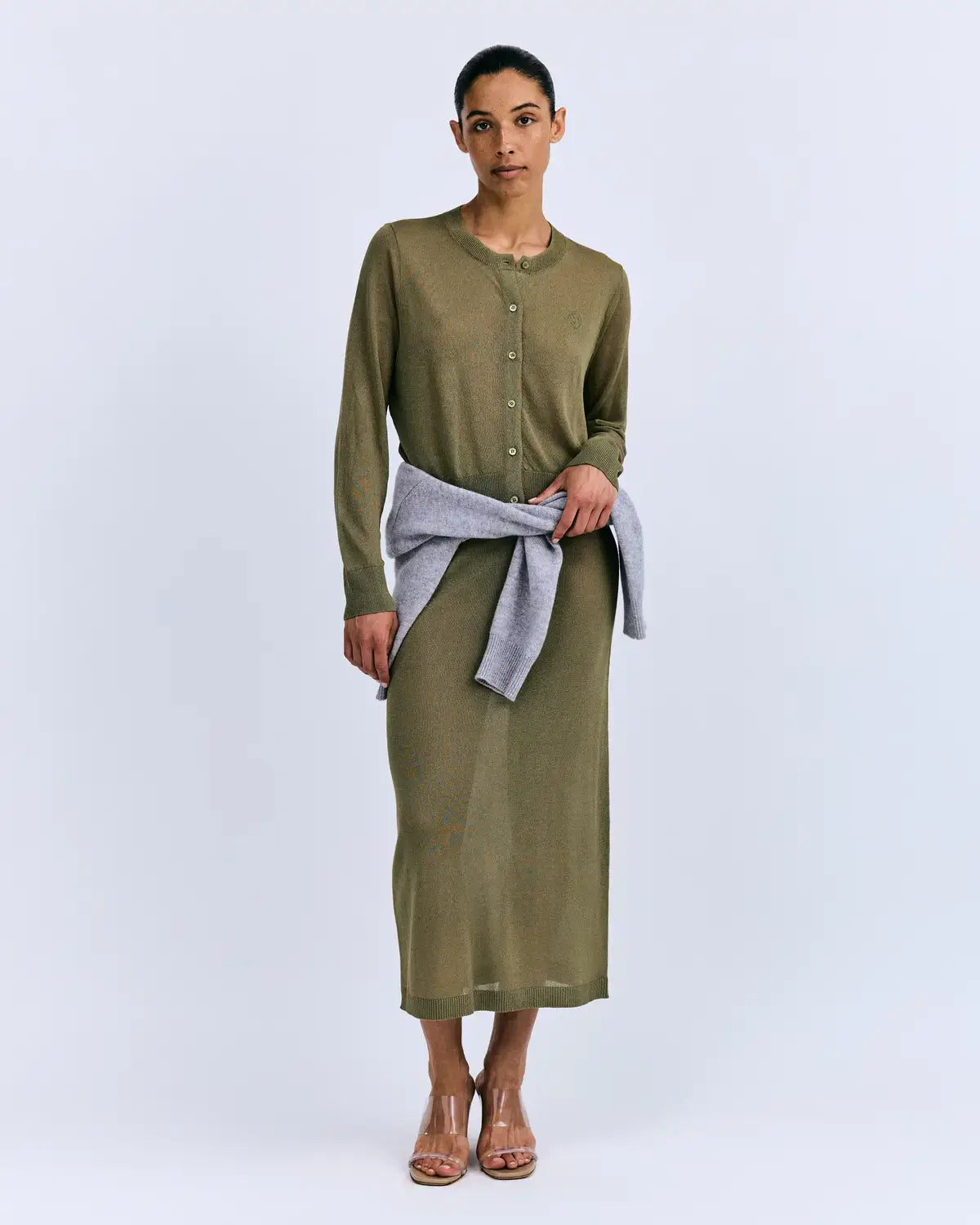 Love Stories Thin Green Miranda Cardigan Holiday Cardigan