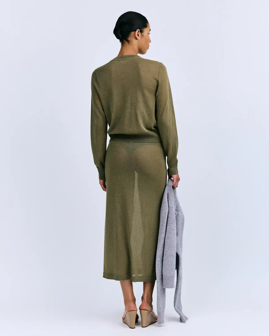 Love Stories Thin Green Miranda Cardigan Holiday Cardigan
