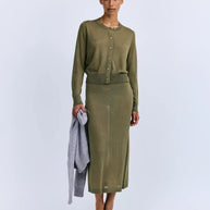 Love Stories Thin Green Miranda Cardigan Holiday Cardigan
