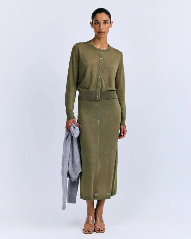 Love Stories Thin Green Miranda Cardigan Holiday Cardigan