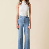 Le Jean Cinched Waist Slim Jean 