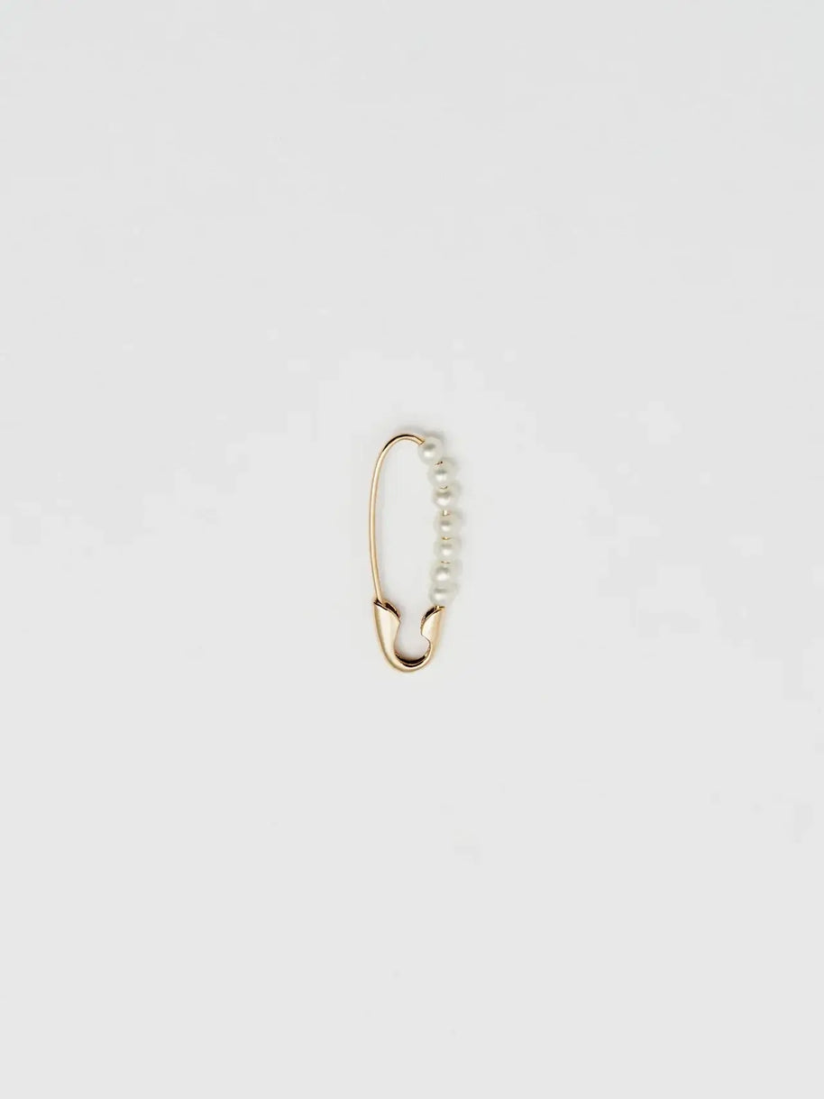 Loren Stewart Standard Friendship Safety Pin Earring With Pearls 