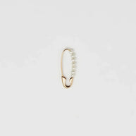 Loren Stewart Standard Friendship Safety Pin Earring With Pearls 