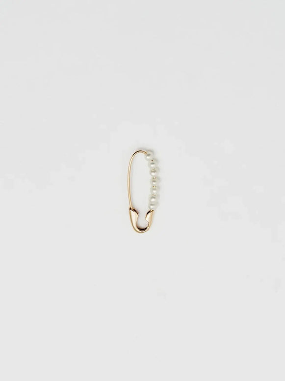 Loren Stewart Standard Friendship Safety Pin Earring With Pearls 