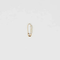 Loren Stewart Mini Friendship Safety Pin Earrings Pearls 