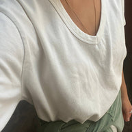 Le Bon Shoppe Organic Cotton La Vie Tee in Vintage White 