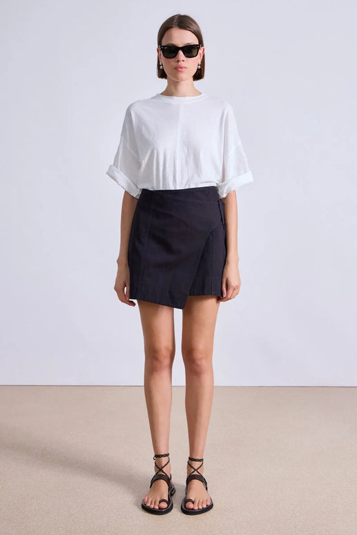 Apiece Apart Mini Lahiri Skirt Black Mini Skirt Black