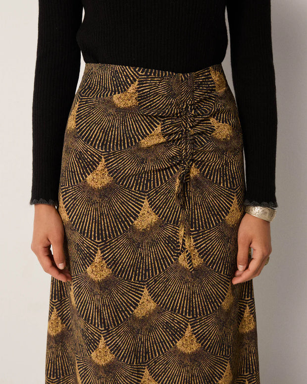 Maison Hotel Maxi Skirt Lala Skirt Peacock Print Skirt Holiday Skirt