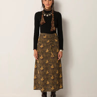 Lala Skirt | Peacok Avocado