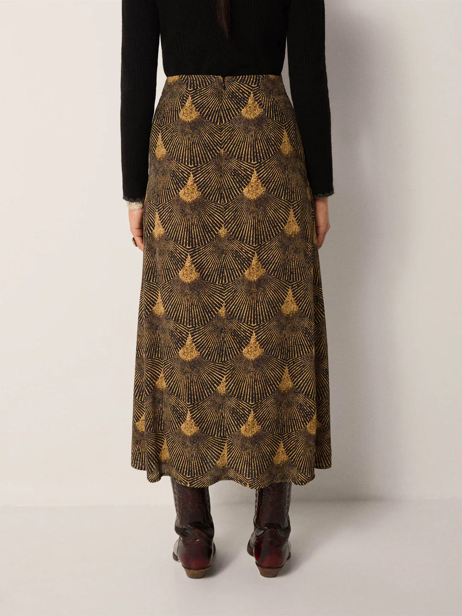 Lala Skirt | Peacok Avocado