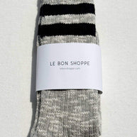Le Bon Shoppe Cottage Varsity Socks in Grey Women's Crew Socks 