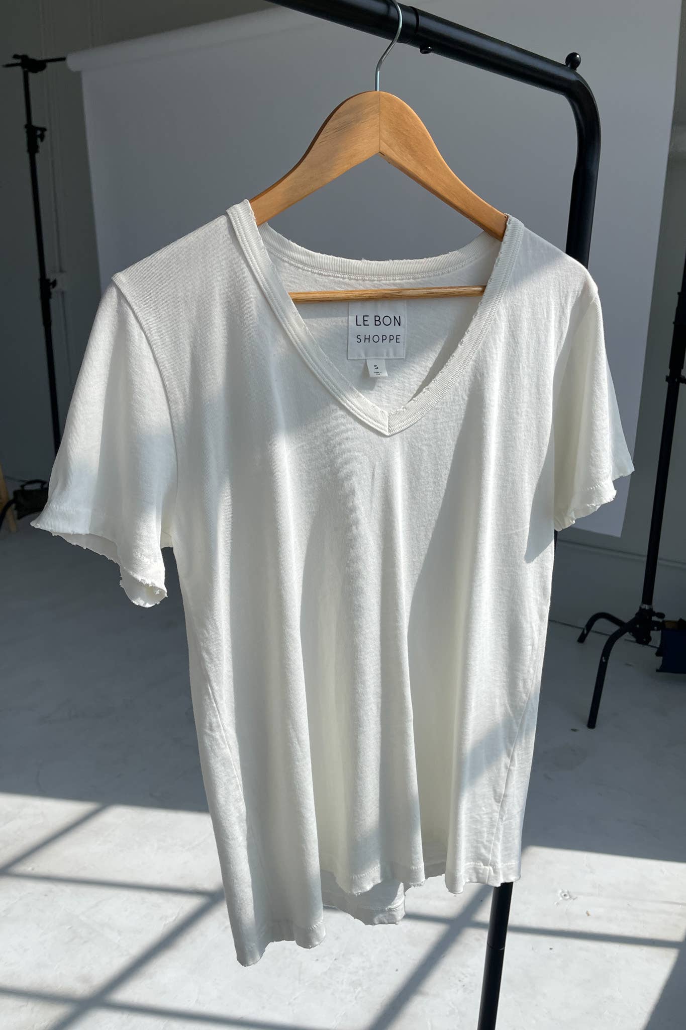 Le Bon Shoppe Organic Cotton La Vie Tee in Vintage White 
