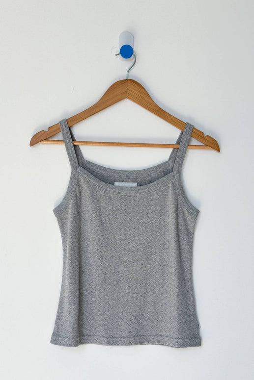 Le Bon Shoppe Pointelle Eve Tank Cami in Grey Sweatpant Set