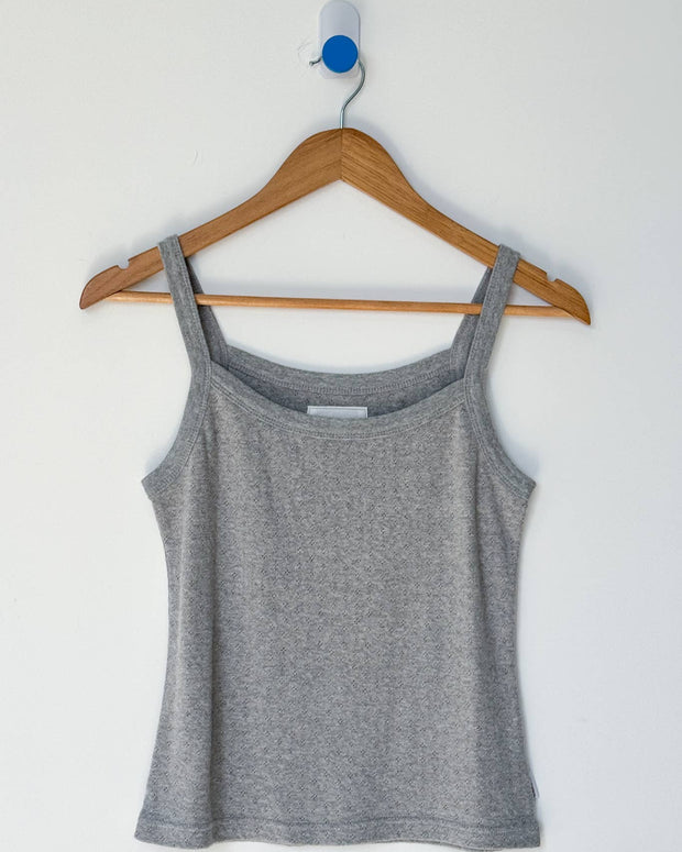 Le Bon Shoppe Pointelle Eve Tank Cami in Grey Sweatpant Set