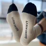 Le Bon Shoppe Color Block Girlfriend Socks in Black Coffee