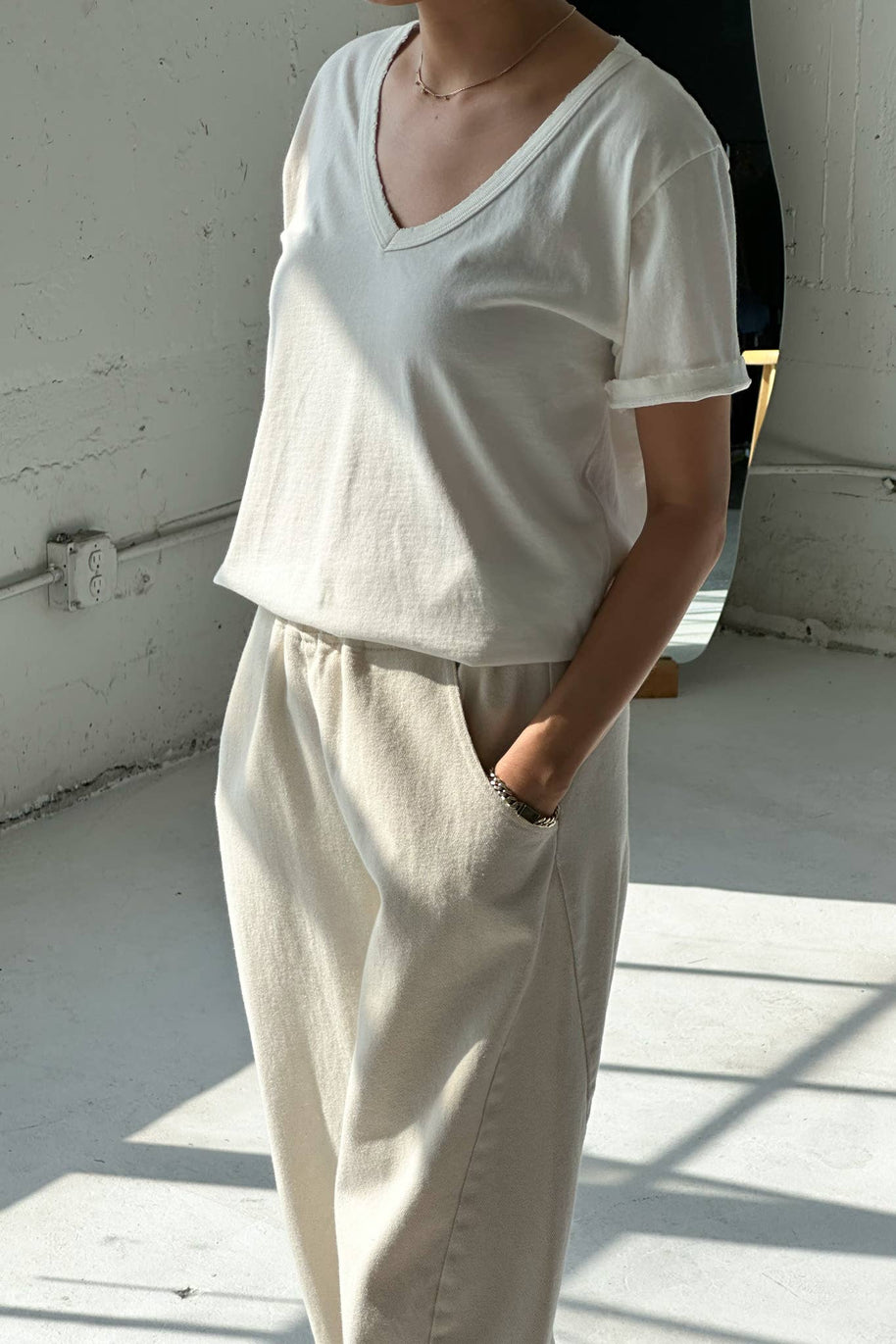 Le Bon Shoppe Organic Cotton La Vie Tee in Vintage White 
