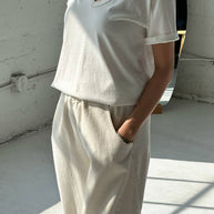 Le Bon Shoppe Organic Cotton La Vie Tee in Vintage White 