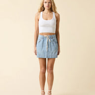 Le Jean Luna Mini Jean Skirt