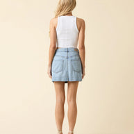 Le Jean Luna Mini Jean Skirt