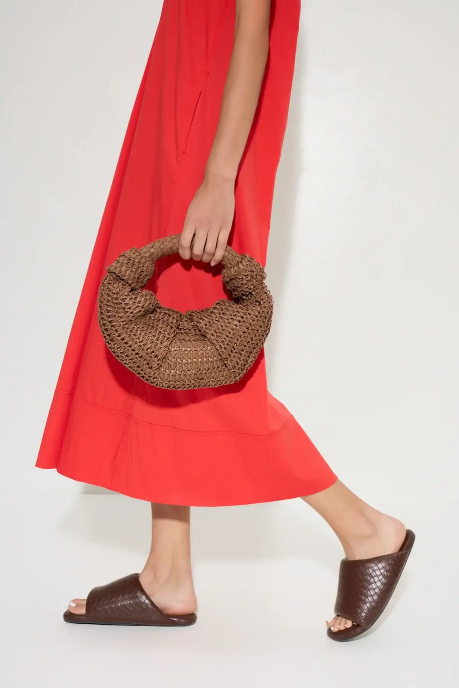 Simon Miller Raffia Lopsy Bag Chocolate 