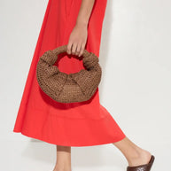 Simon Miller Raffia Lopsy Bag Chocolate 