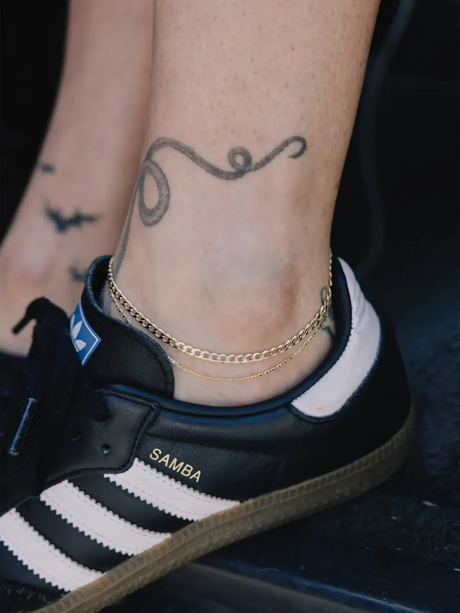 Loren Stewart Baby Sol Valentino Anklet Thin Gold Anklet