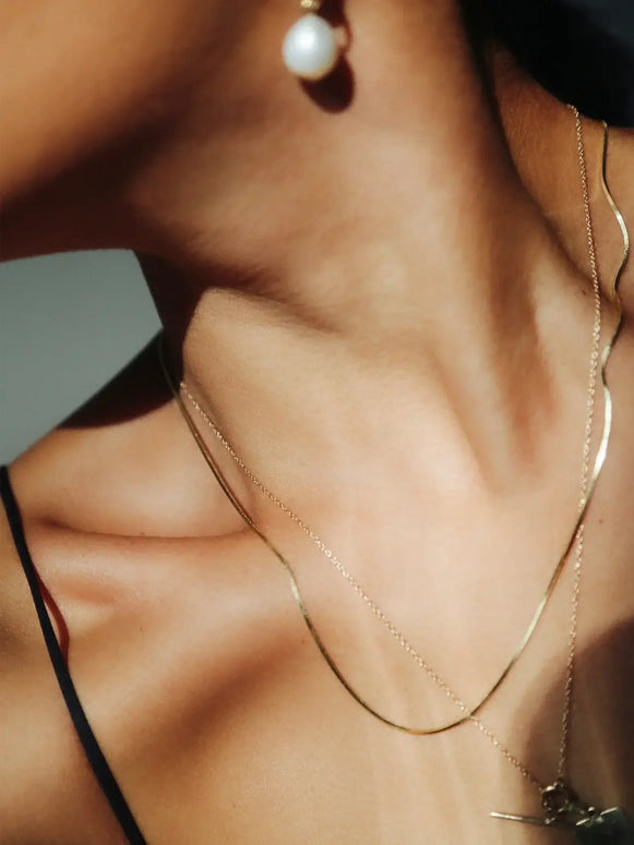 Loren Stewart Herringbone Gold Chain Women's Necklace