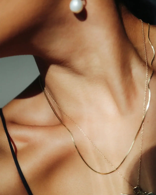 Loren Stewart Herringbone Gold Chain Women's Necklace