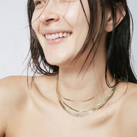 Loren Stewart Herringbone Gold Chain Women's Necklace
