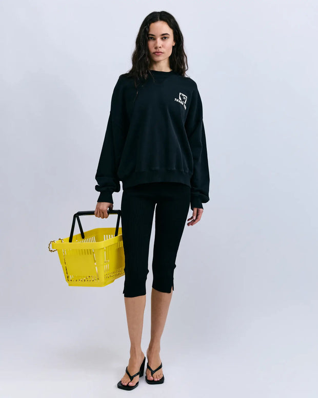Love Stories Sloane Sweatshirt Black Graphic Sweatshirt 