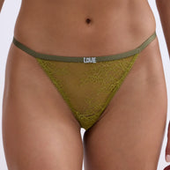 Love Stories Room Service Lace Green Thong 