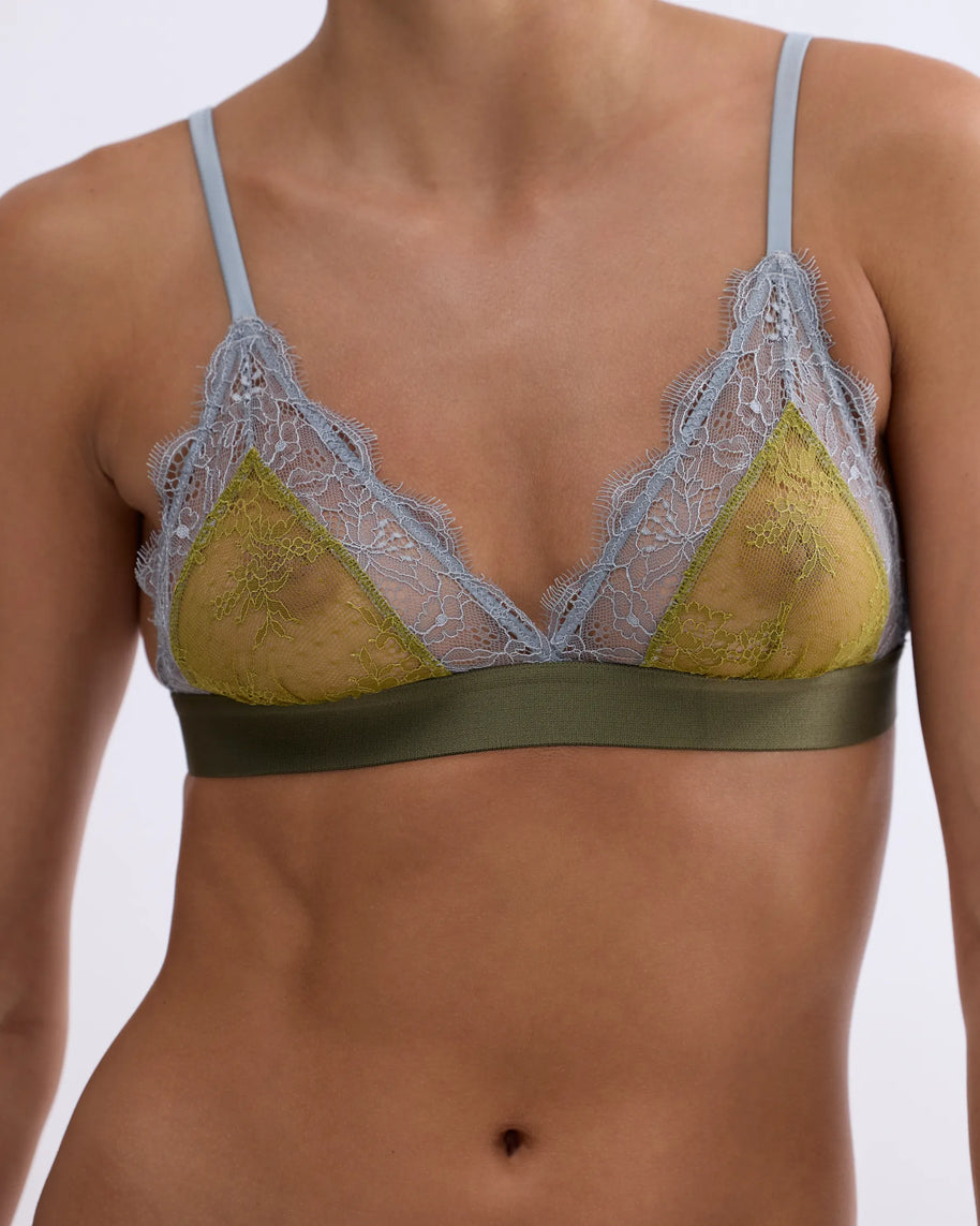 Love Stories Love Lace Bralette in Green 