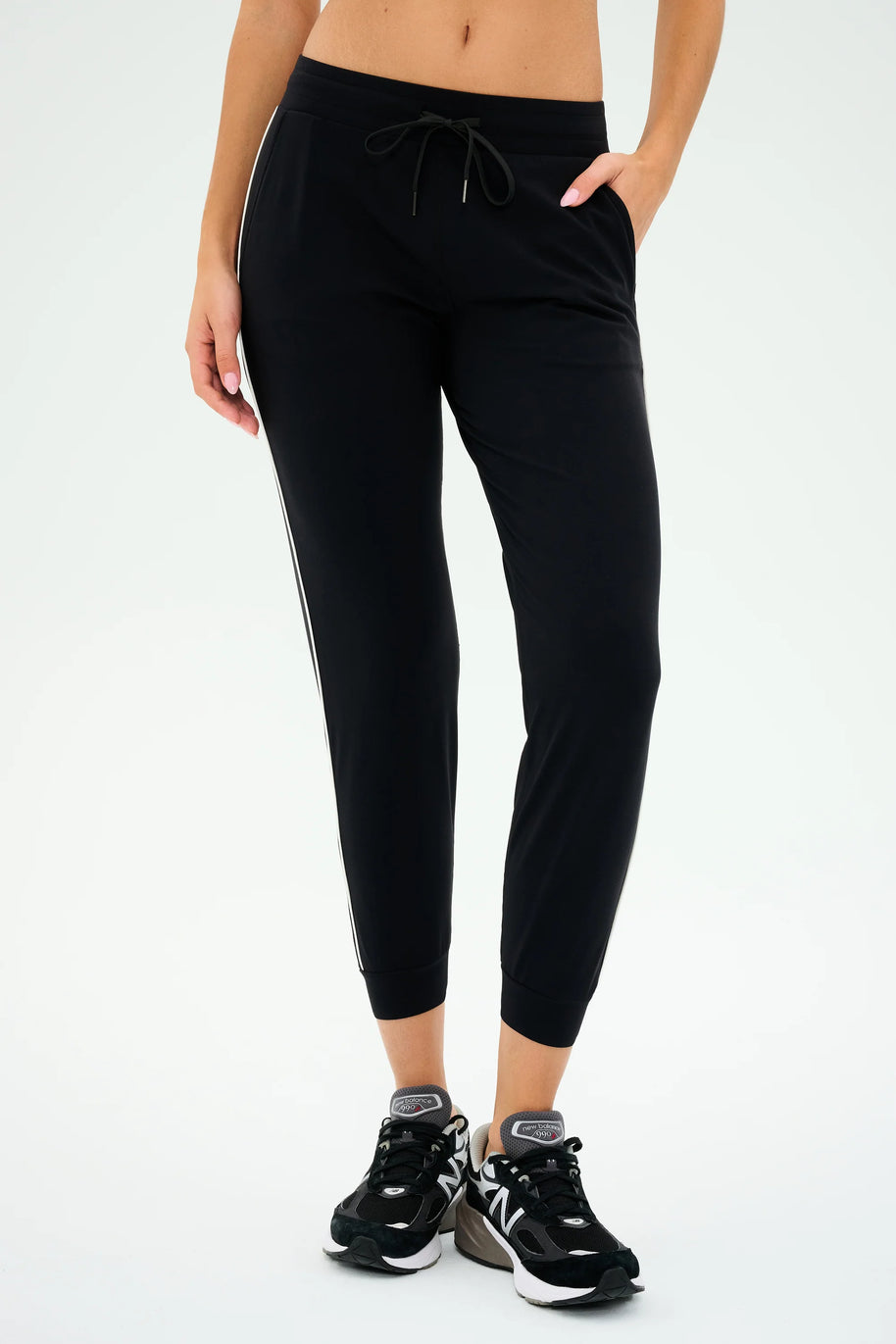 Splits59 Lucy Rigor Pant Piping Black Sweatpants