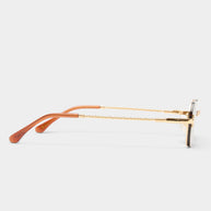 Luv Lou Mila Sunglasses Gold Chocolate 
