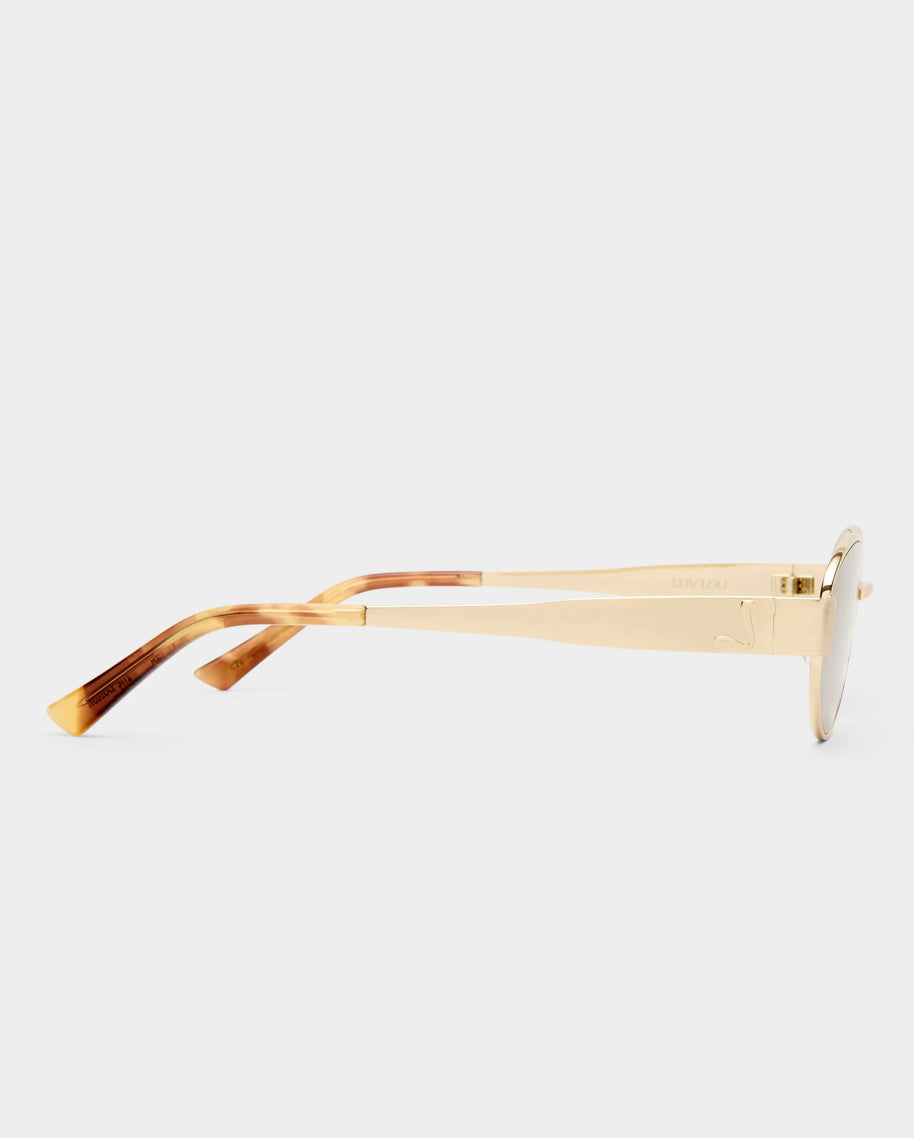 Luv Lou Boston Sunglasses Brushed Gold 