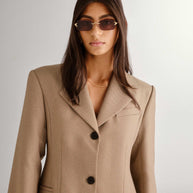 Luv Lou Mila Sunglasses Gold Chocolate 