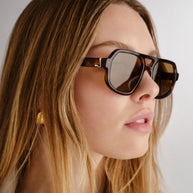 Luv Lou The Banks Sunglasses in Moss Tort, Aviator Sunglasses, Women's Sunglasses 