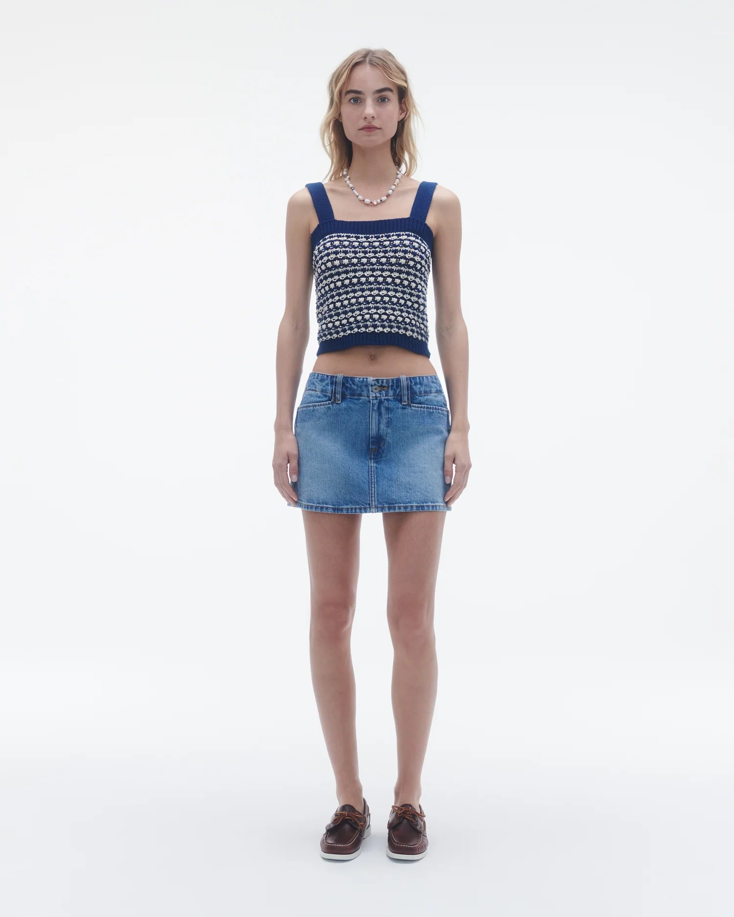Guest in Residence Marti Tank Midnight Combo Navy Top