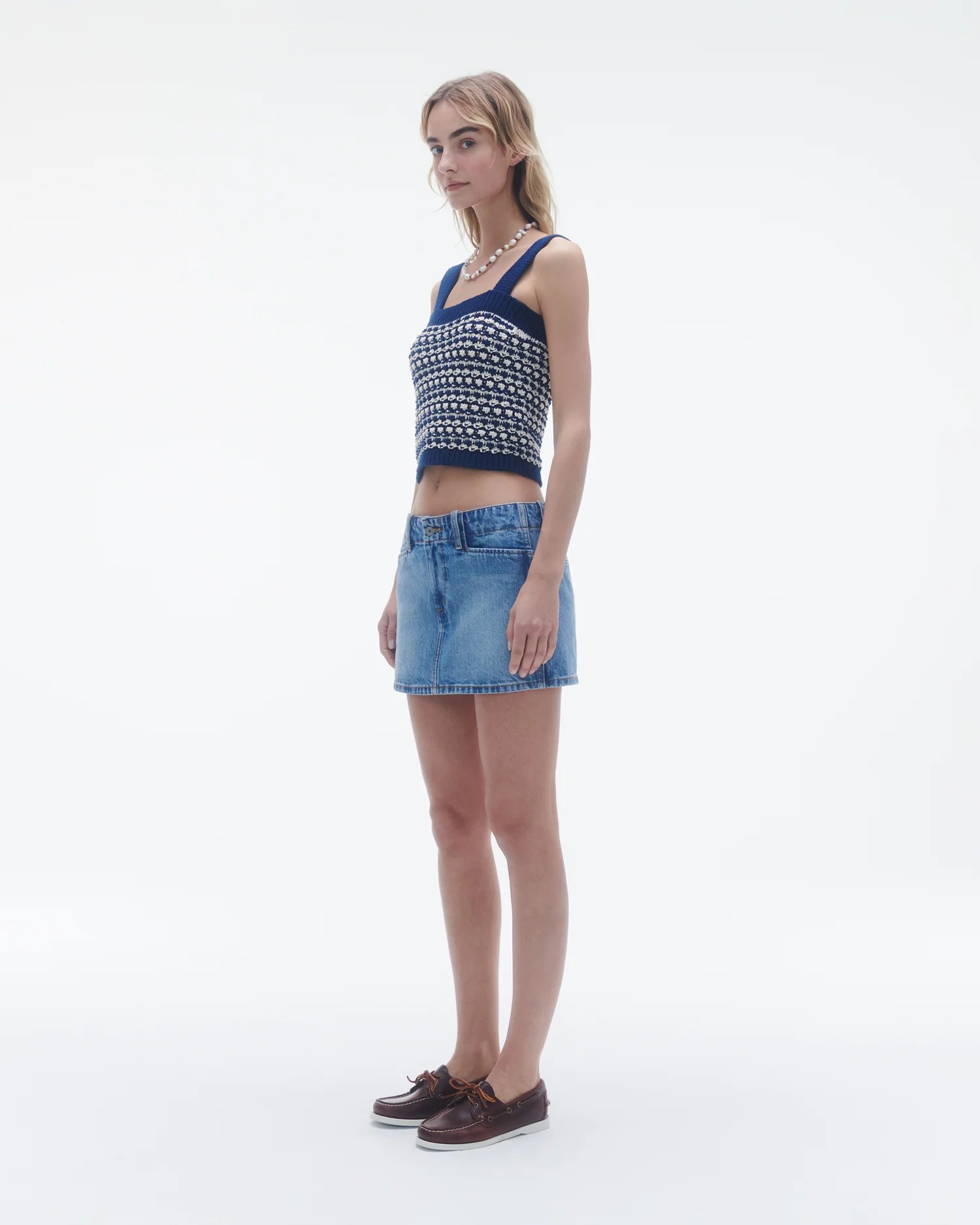 Guest in Residence Marti Tank Midnight Combo Navy Top