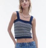 Guest in Residence Marti Tank Midnight Combo Navy Top