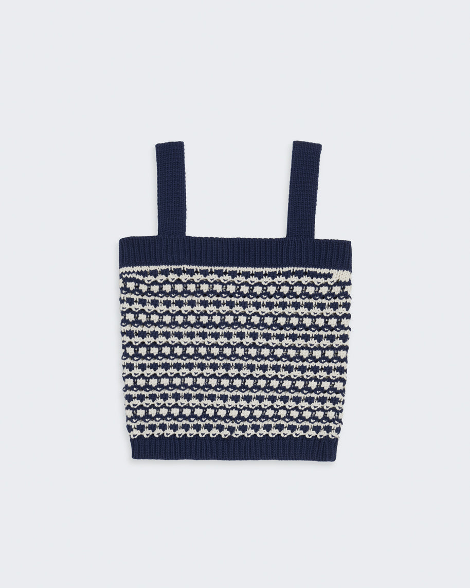 Guest in Residence Marti Tank Midnight Combo Navy Top