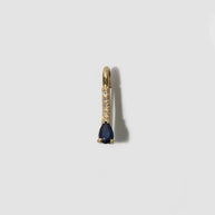 Loren Stewart Mini Gemstone Diamond Safety Pin Earring With Sapphire 