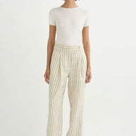Mackenzie Trouser | Cream Stripe