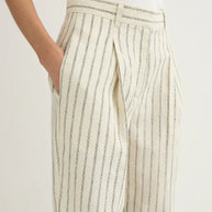 Mackenzie Trouser | Cream Stripe