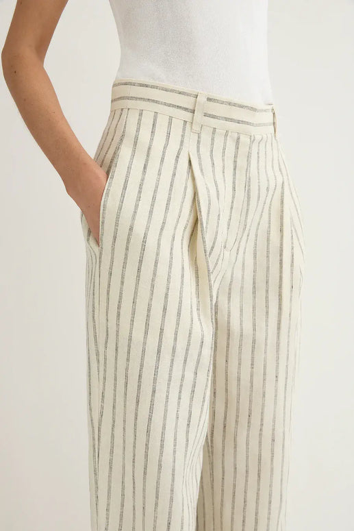 Mackenzie Trouser | Cream Stripe