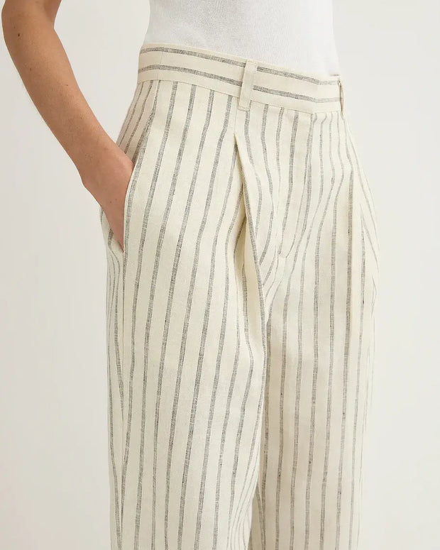 Mackenzie Trouser | Cream Stripe