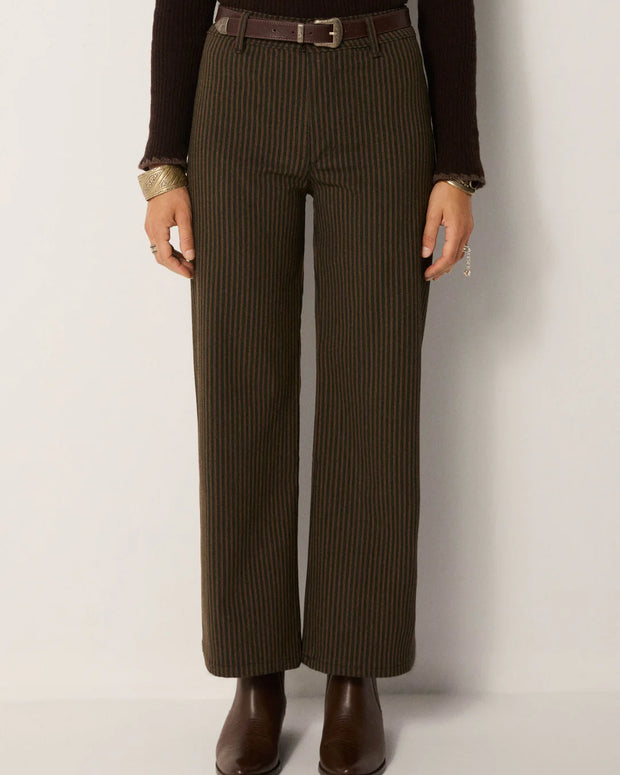 Maison Hotel Gypsy Pant Retro Stripe Crop Flair Trousers Stripe
