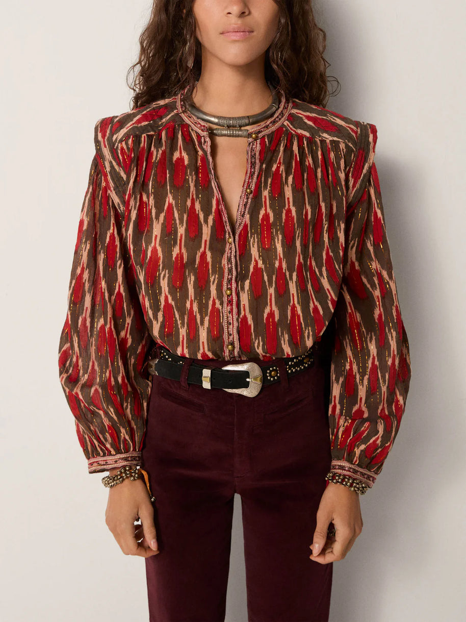 Maison Hotel Pancho Belt Western Studded Belt Black and Silver 